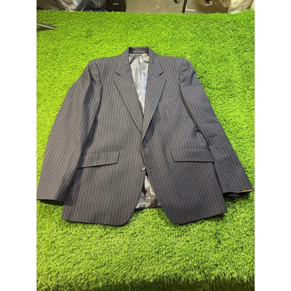 Aquascutum London Navy Pinstripe Wool Blazer Tailored Canada Mens Size